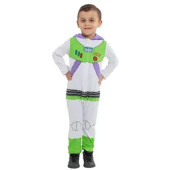Disney Pixar Toy Story Buzz Lightyear Zip Up Cosplay Coverall Newborn To Toddler