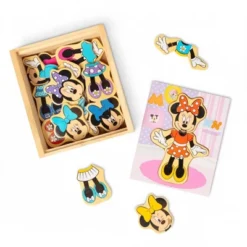 Melissa & Doug Disney Minnie Mouse Mix And Match Dress-Up Wooden Play Set Puzzle - 18pc: Magnetic Activity, Fine Motor Skills -Disney GUEST 61a8bf98 1bee 402b a78f c86206617fad