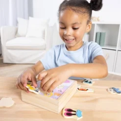 Melissa & Doug Disney Minnie Mouse Mix And Match Dress-Up Wooden Play Set Puzzle - 18pc: Magnetic Activity, Fine Motor Skills -Disney GUEST b2372197 e508 4bd7 9ec4 1bc87e5af20d