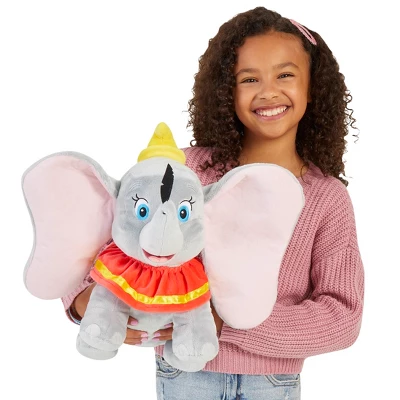 Disney Dumbo Plush Medium: Stuffed Character Toy, Polyester Material, Elephant Theme 2 Disney Dumbo Plush Medium: Stuffed Character Toy, Polyester Material, Elephant Theme