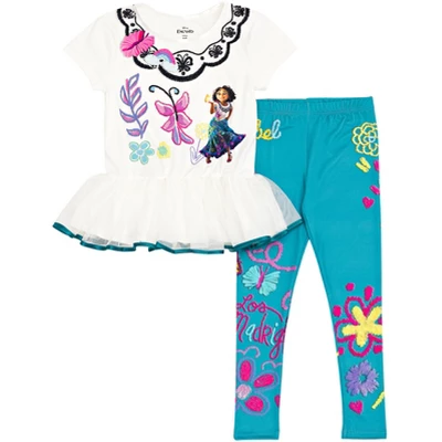 Disney Encanto Mirabel Girls T-Shirt Dress And Leggings Outfit Set Toddler 8 Disney Encanto Mirabel Girls T-Shirt Dress And Leggings Outfit Set Toddler - Image 6